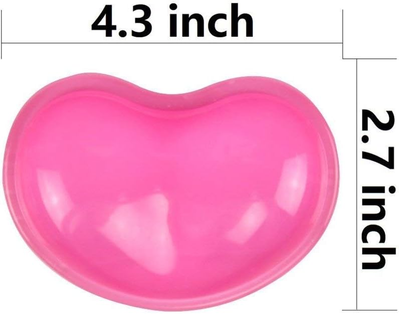 Ergonomic Gel Wrist Rest for Mouse, Computer Mouse Wrist Support for Arm Pain Relief, Heart-Shaped Cute Hand Wrist Cushion for Home and Office Working Gaming Anti-Fatigu