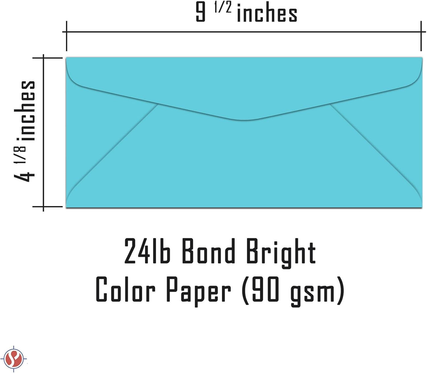 #10 Light Blue Color Envelopes | Colored Standard Business Size Mailers | Value Pack of 500 Per Pack | 4 1/8 x 9 1/2 Inches (Light Blue)