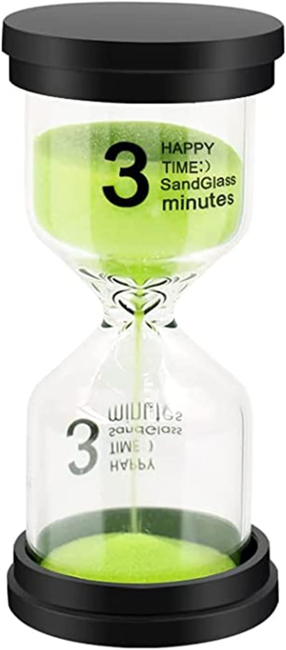 Sand Timer, Hourglass Sand Timers Colorful 3 Minutes Sandglass Timer with Protective Cover for Classroom Home Office Cooking