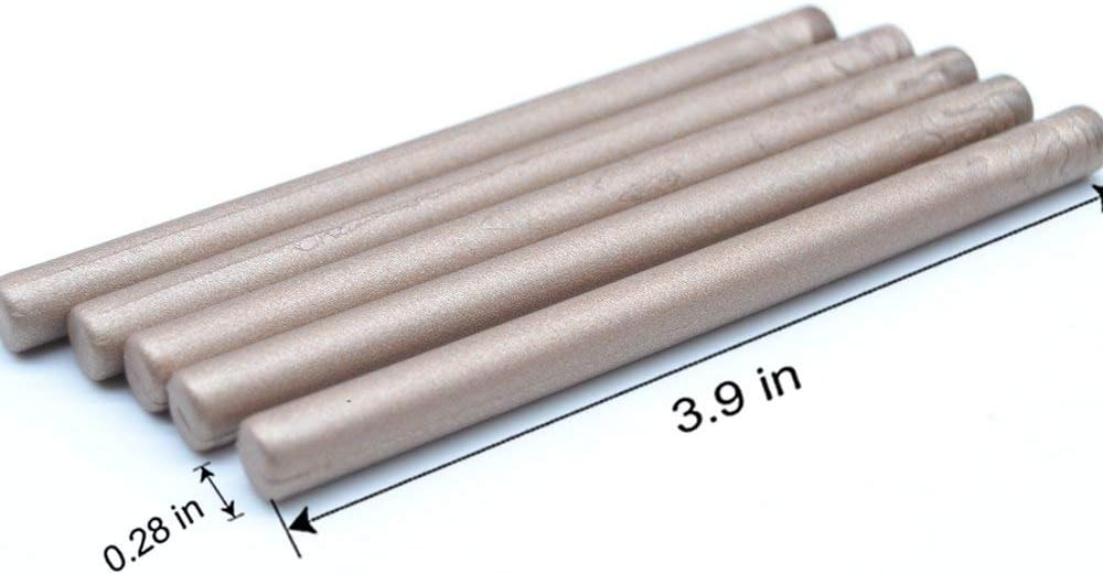 TELOSMA 16 Pcs Champagne Mini Wax Seal Sticks, Ideal for Making Wedding Invitations, Wine Packages, Cards & Gift Boxes Wax Seals