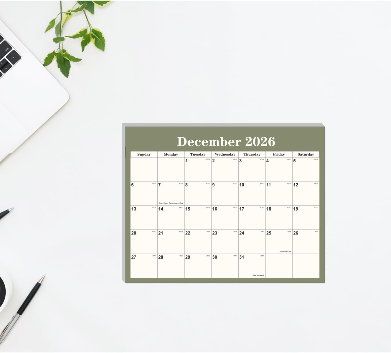Magnetic Fridge Calendar 2026-2027 - Calendar 2026 from January 2026 Until June 2027, 18 Monthly Refrigerator Calendars With Minimal Designs for Organizing, 8.5" x 11", Green