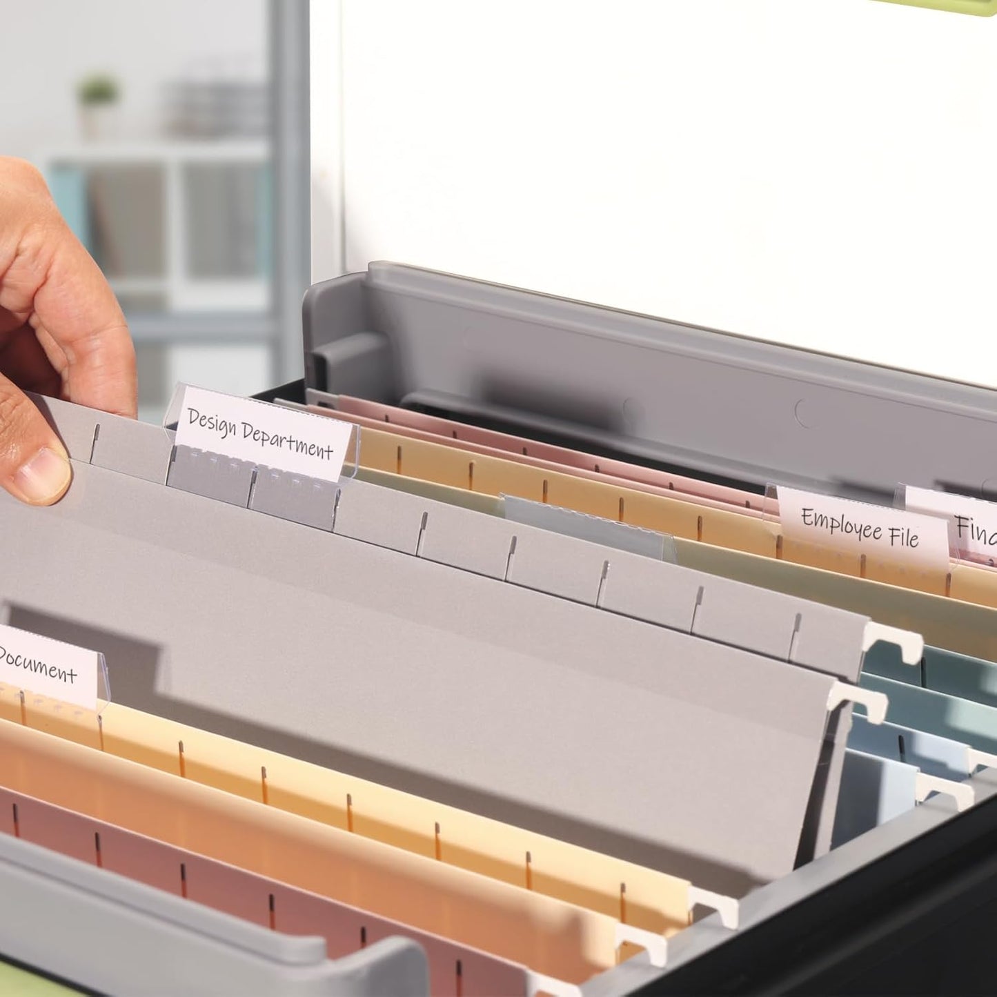 ViVin Hanging File Folders, 1/5-Cut Adjustable Tabs with 48 Per Box, 2 Inch Expansion, 48 Pack Letter Size Hanging File Folders, Designed for Office Home School Filing Cabinet(Assorted)