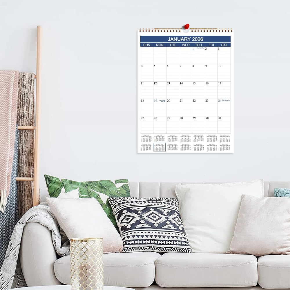 Calendar 2026-2027 - Wall Calendar Runs from Jan 2026 to Jun 2027-18 Monthly Calendar with Thick Paper for Planning and Organizing for Home or Office, Calender Planner, 8.5 x 11 In 2026 27 Calendars