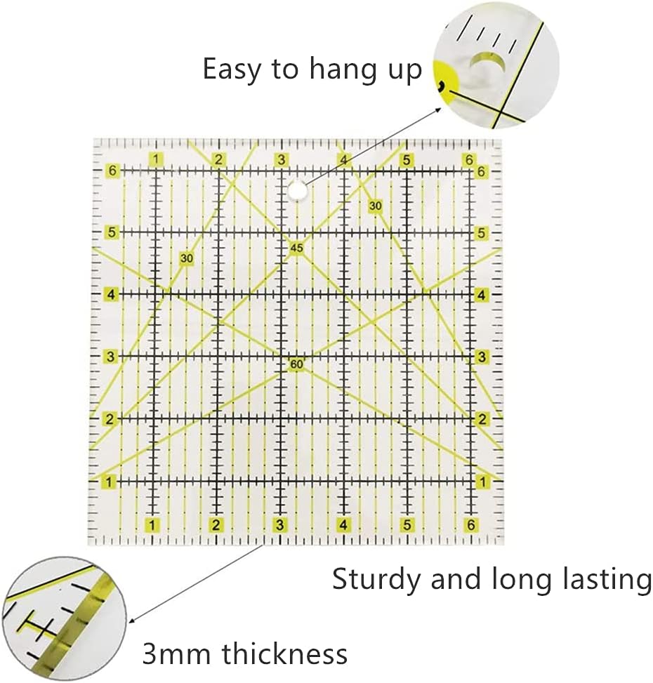 39 Pcs Rotary Cutter Set - Quilting Kit incl. 45mm Fabric Cutter, 5 Extra Rotary Blades, A4 Cutting Mat, Craft Knife Set, Quilting Ruler and Sewing Clips, Ideal for Crafting, Sewing, Patchworking