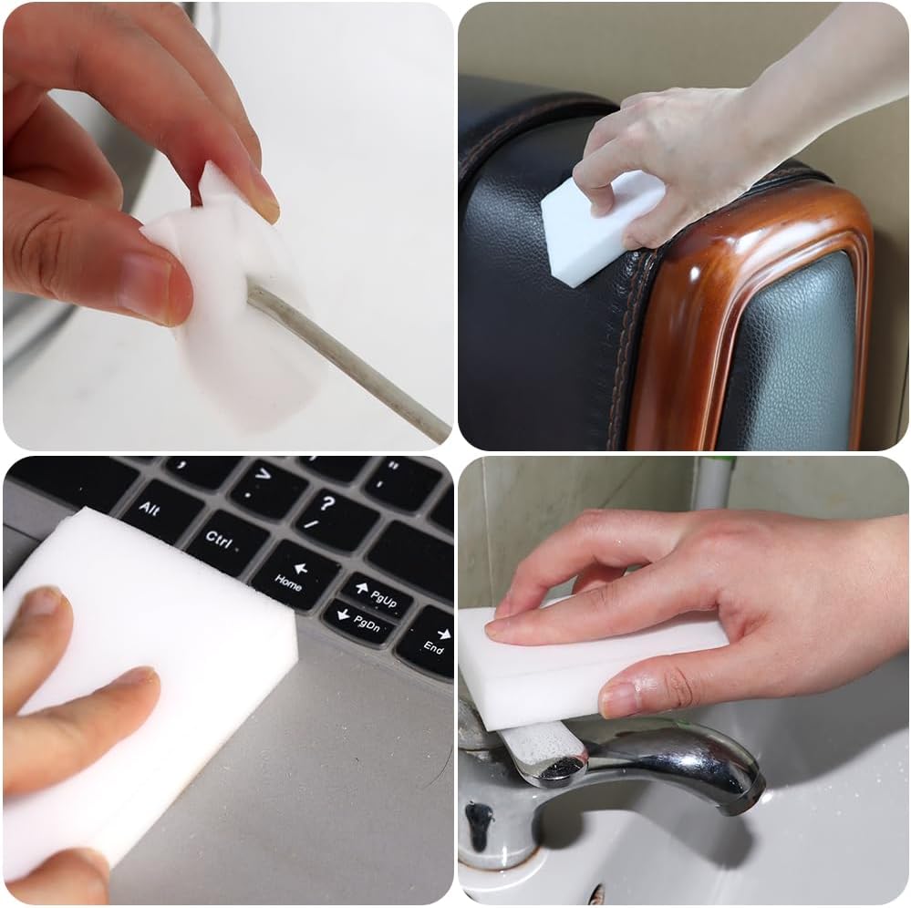 10 Pack Melamine Sponges Multi-Functional Cleaning Sponge Eraser for Household Kitchen Bathroom Bathtub Sink Melamine Sponge Foam Pads in Bulk