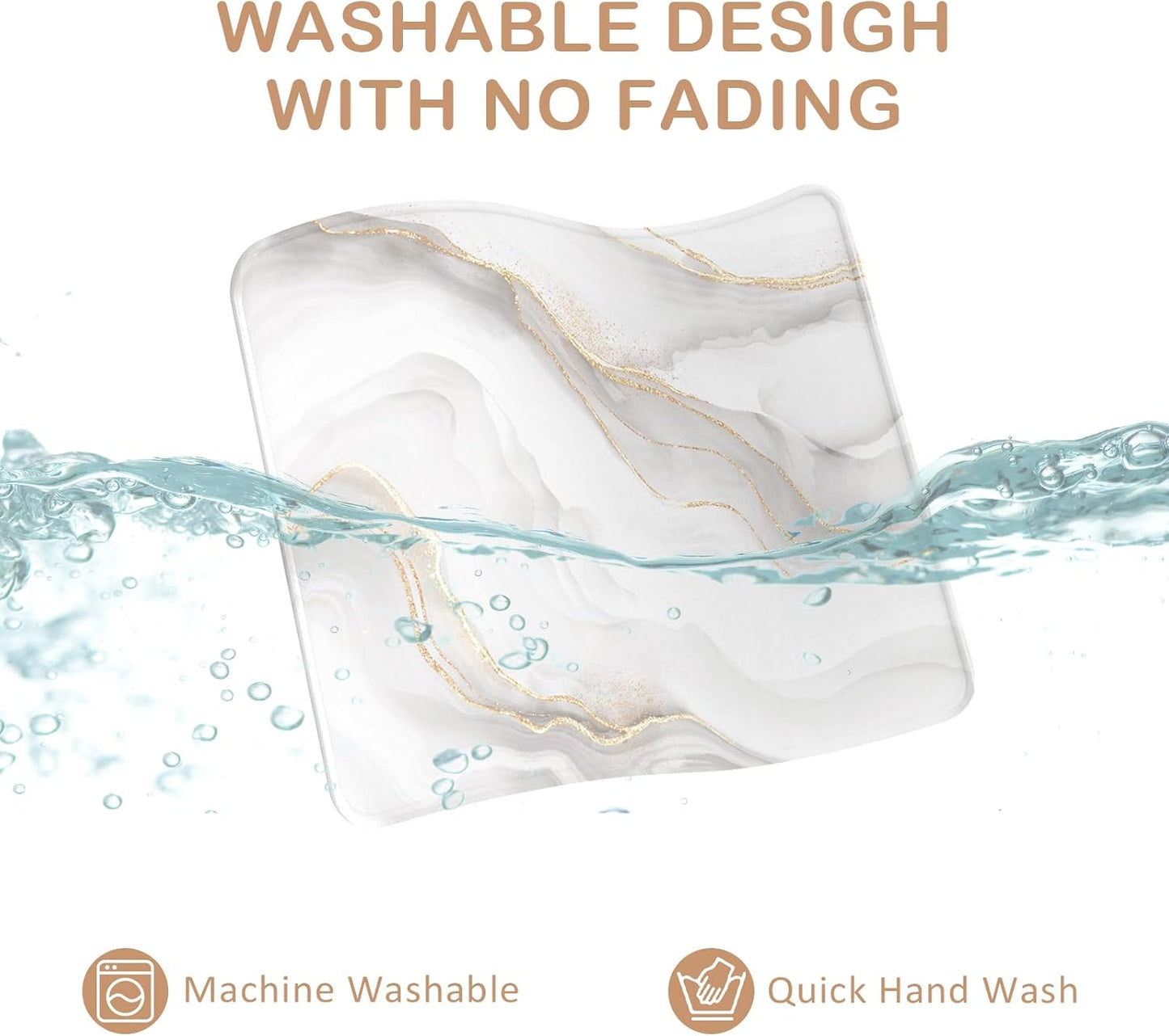 eulps Mouse Pad with Stitched Edge, Multiple Patterns Computer Mouse Pads with Non-Slip Rubber Base, Washable Cloth Mousepad, for Gaming, Laptop, PC (Ivory Gold)