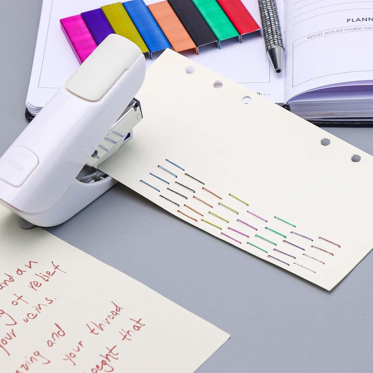 NatSumeBasics 8000 Colored Staples 26/6 Standard Colorful Staple Refill for Desk Stapler, 1000 Per Pack, Total 8 Pack Staples (8000 Colorful)