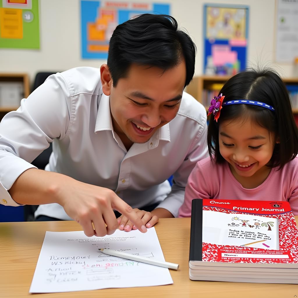 Omura 2 Pcs Primary Composition Notebook, Primary Journal for Kids, Back to School Supplies, Bulk Writing Book for Drawing & Writing, 100 Sheets, Grades K-2, Half Page Ruled Composition Notebook