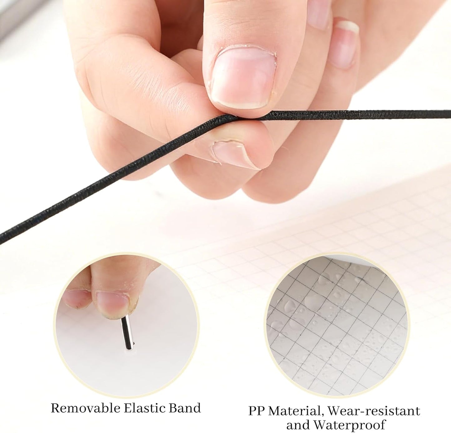 BESARME 80 Sheets Graph Paper Spiral Notebook 8.5" × 11", 2PCS Graph Paper Notebook College Ruled Spiral Notebooks for School Office