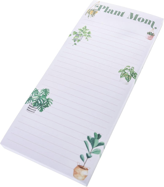 Graphique “Plant Mom” Magnetic Notepad | 100 Tear-Away Sheets | Grocery, Shopping, To-Do List | Magnetic Writing Pad for Fridge, Kitchen, Office | Lined Paper | Great Gift | 4” x 9.25”