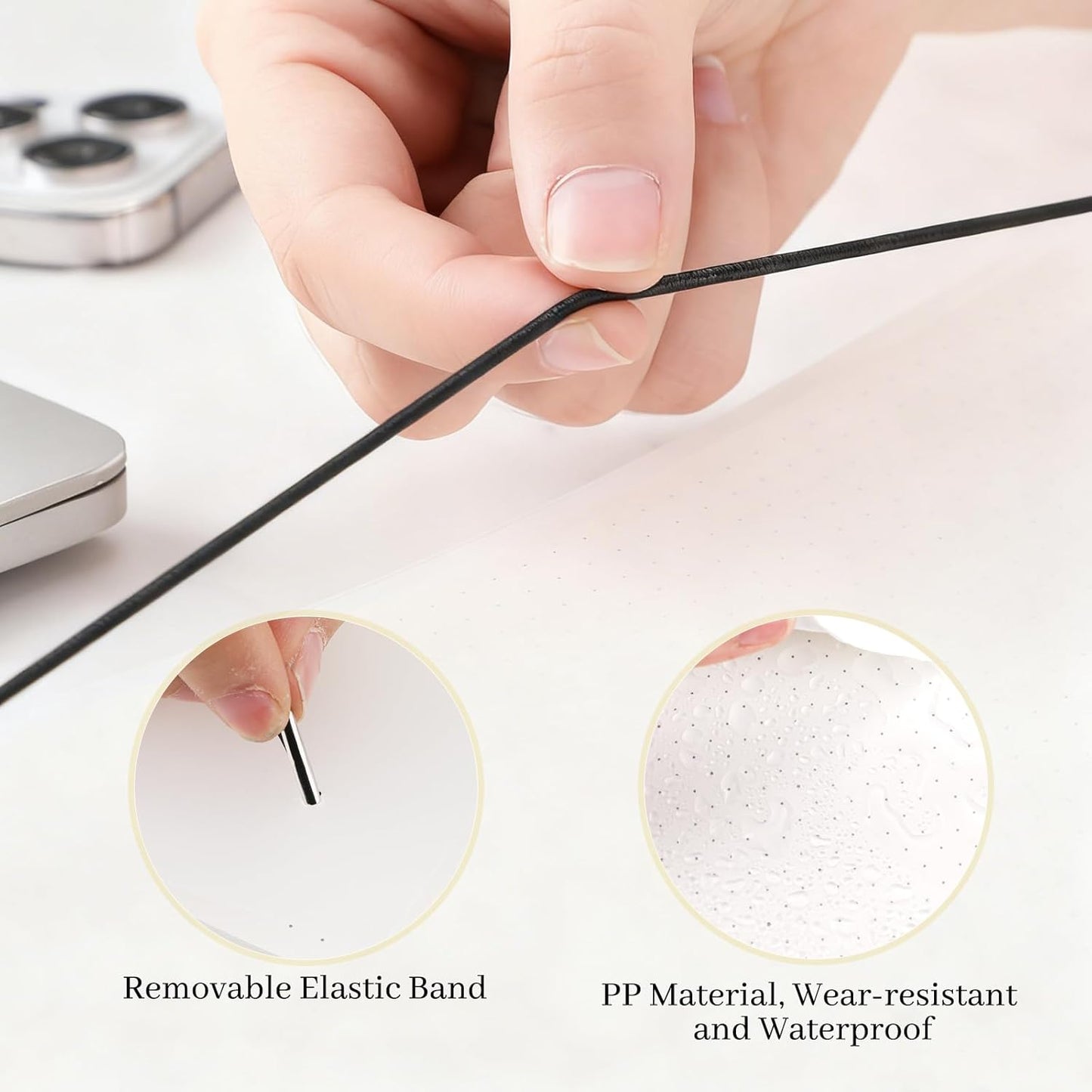 BESARME 80 Sheets A4 Dot Grid Spiral Notebook, 2PCS Dotted Notebook 8.5" × 11" College Ruled Grid Notebooks for School Office