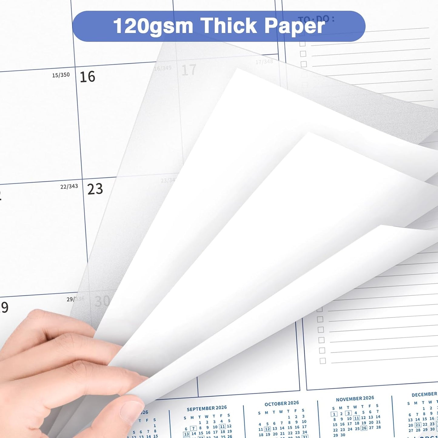 Ospelelf Desk Calendar 2026-2027 Large 22'' x 17'' Desktop Calendar 2026 Monthly Calendars, 18 Month Family Calendar, Use Jan 2026 - June 2027, Blue