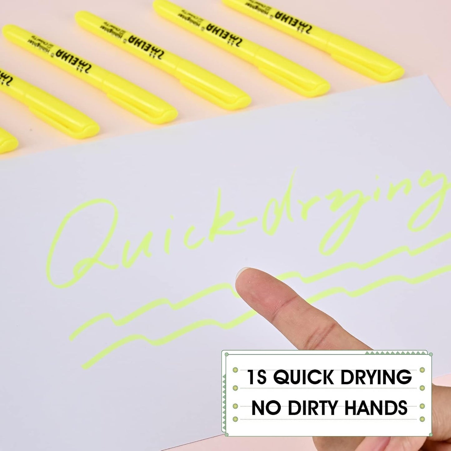 SMELHA Highlighters 80 Pack of Fluorescent Yellow Highlighters Chisel Tip, Quick-drying, Highlighter Bulk, For School, Office, Family …