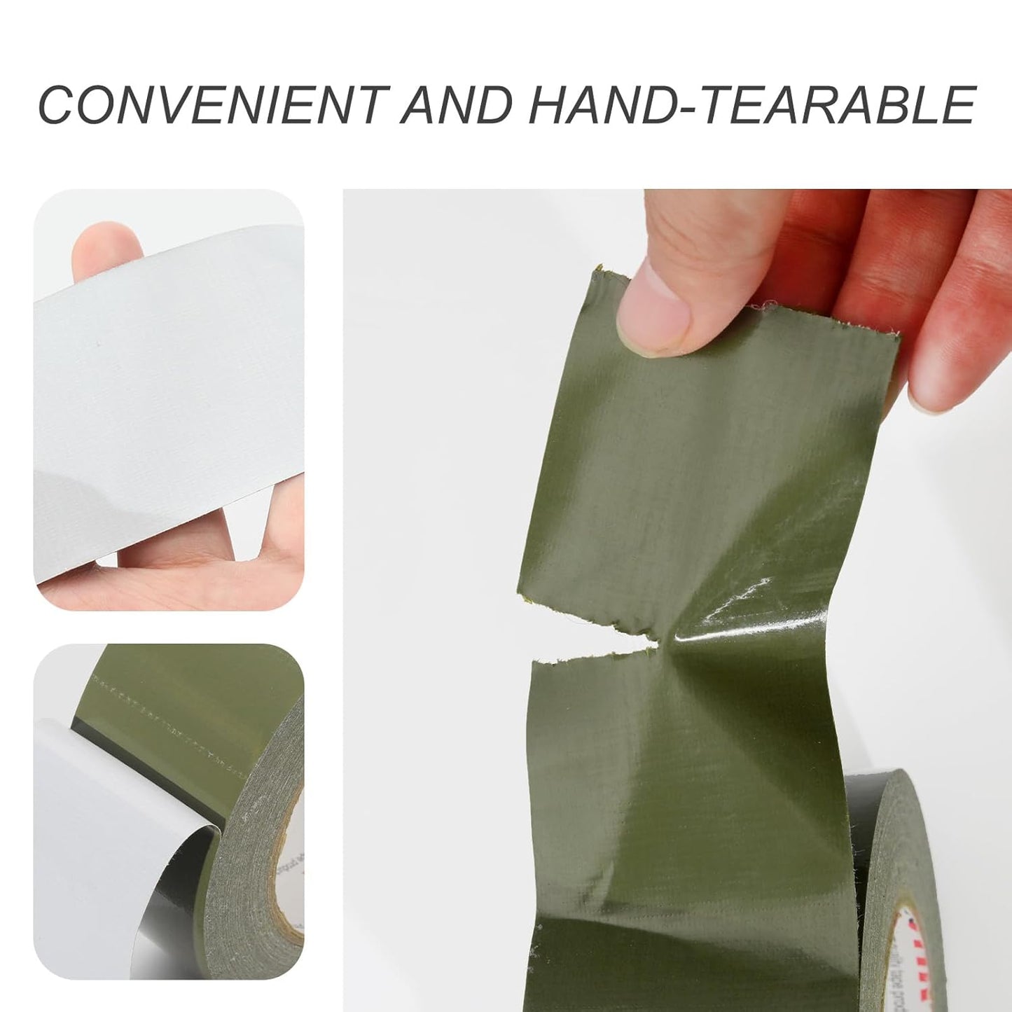 WELSTIK Professional Grade Army Green Tape Duct Tape, Waterproof Duct Cloth Fabric,Duct Tape for Photographers,Repairs, DIY, Crafts, Indoor Outdoor Use,2 Inch X 45 Yards, Olive Green