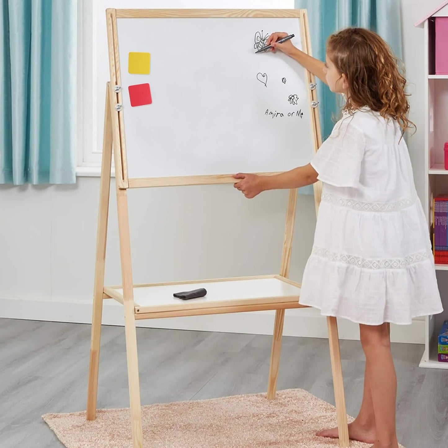 4 Pack Dry Erase Erasers Whiteboard Cleaner Wiper Pads Chalkboard Small Colorful Marker Erase Supplies for Classroom Office Glass White Board Teacher Home Kids Student