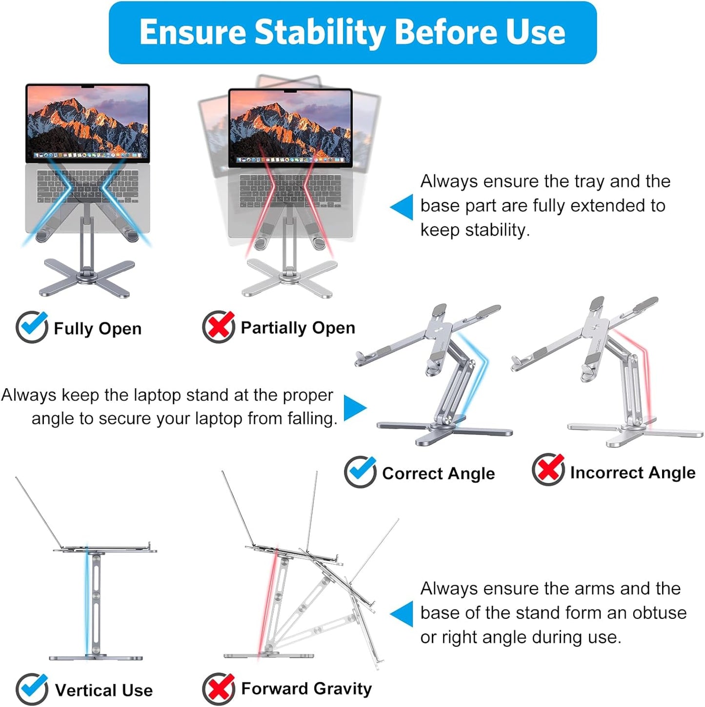 OMOTON 360° Rotating Laptop Stand Riser for Desk, Ergonomic Foldable Computer Stand Adjustable Height Angles for Collaborative Work, Easy Storage Fit Macbooks,All Laptops up to 16 inches, Space Grey