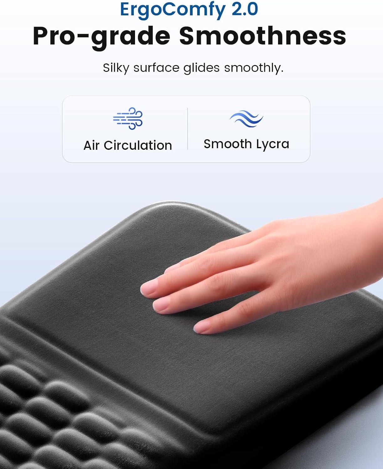 Vaydeer Ergonomic Mouse Pad with Wrist Rest – Memory Foam Mouse Pad with Wrist Support & Massage Bulge, Non-Slip PU Base, Relieves Carpal Tunnel Pain – Ideal Mouse Wrist Rest for Office & Home