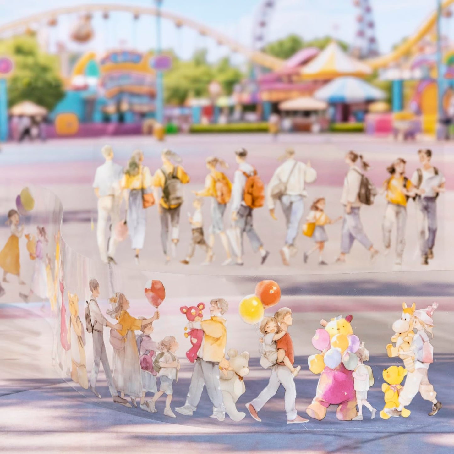 Alideco 6pcs Decorative Adhesive Tapes Vintage Urban Figure PET Tape Great for Bullet Journal Supplies, Arts, Scrapbook, DIY Crafts, Planners (renlairenwang)