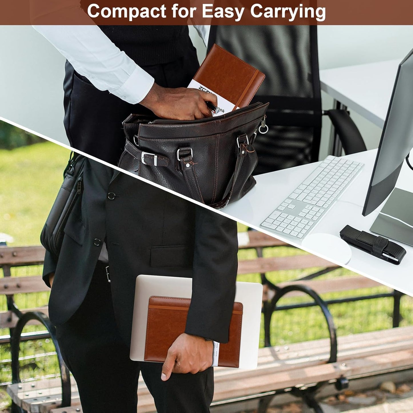 ZCZN 6 Pack Lined Journal Notebooks, 192 Pages A5 Hardcover Leather Journals for Work,Writing,School & Travel, College Ruled Journaling Notebooks for Notes Taking,Diary Notepad (Black*2+Brown*2+Red*2)