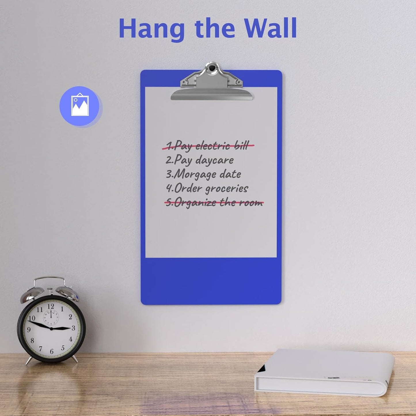 Legal Size Clipboard, Blues Plastic 8.5 x 14 Clip Board for Lawers, Heavy Duty Butterfly Clip, 9 x 15 in, Office & School Supply(Pack of 10)