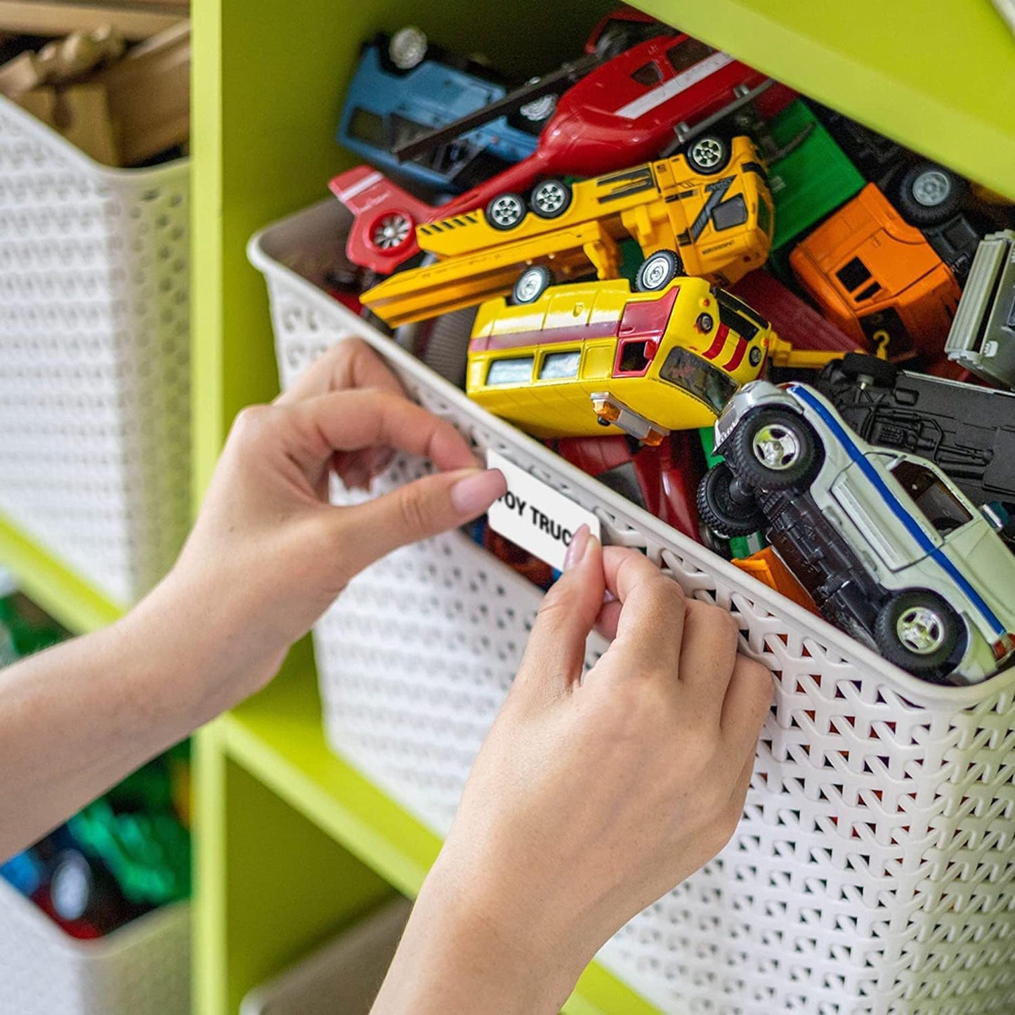 Rectangular Color-Coding Sticker Roll - Write On Labels Name Tags for Folders 1.57" x 0.75" - 500-Pack ( Pastel Yellow), Office Supplies & Organization, by Royal Green