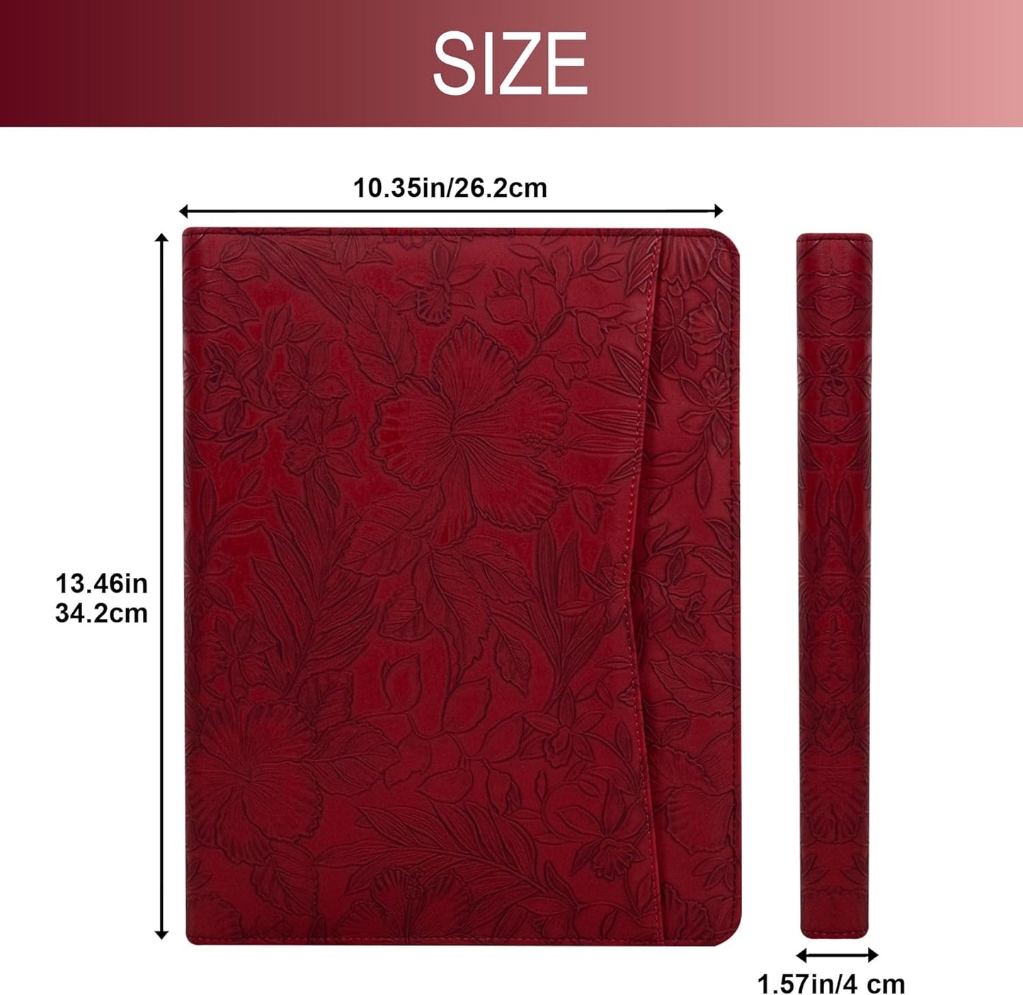 Elegant Multi-Function Leather Portfolio Organizer with A4 Notepad, Tablet and Phone Holders – Perfect for Business Professionals, Students, and Entrepreneurs – Ideal for Meetings, Conferences