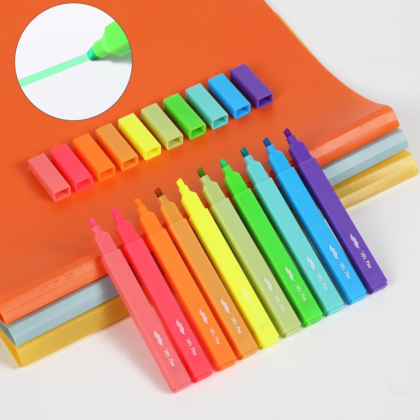 Mr. Pen- Aesthetic Highlighters, 10 Pack, Chisel Tip, Vibrant Colors, Cute Highlighters Assorted Colors