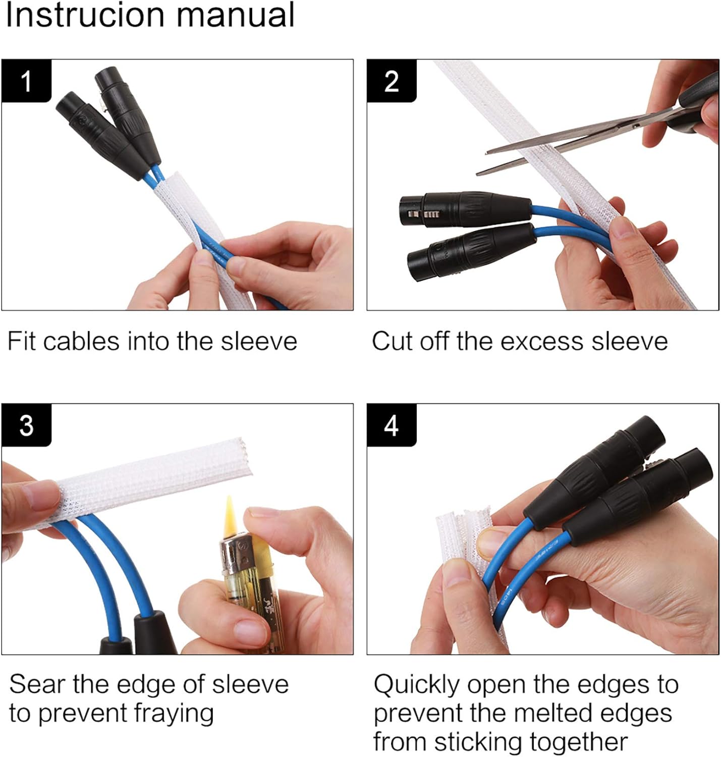 Alex Tech 25ft - 3/8 inch Cord Protector Wire Loom Tubing Cable Sleeve Split Sleeving for USB Cable Power Cord Audio Video Cable - Protect Cat from Chewing Cords - White