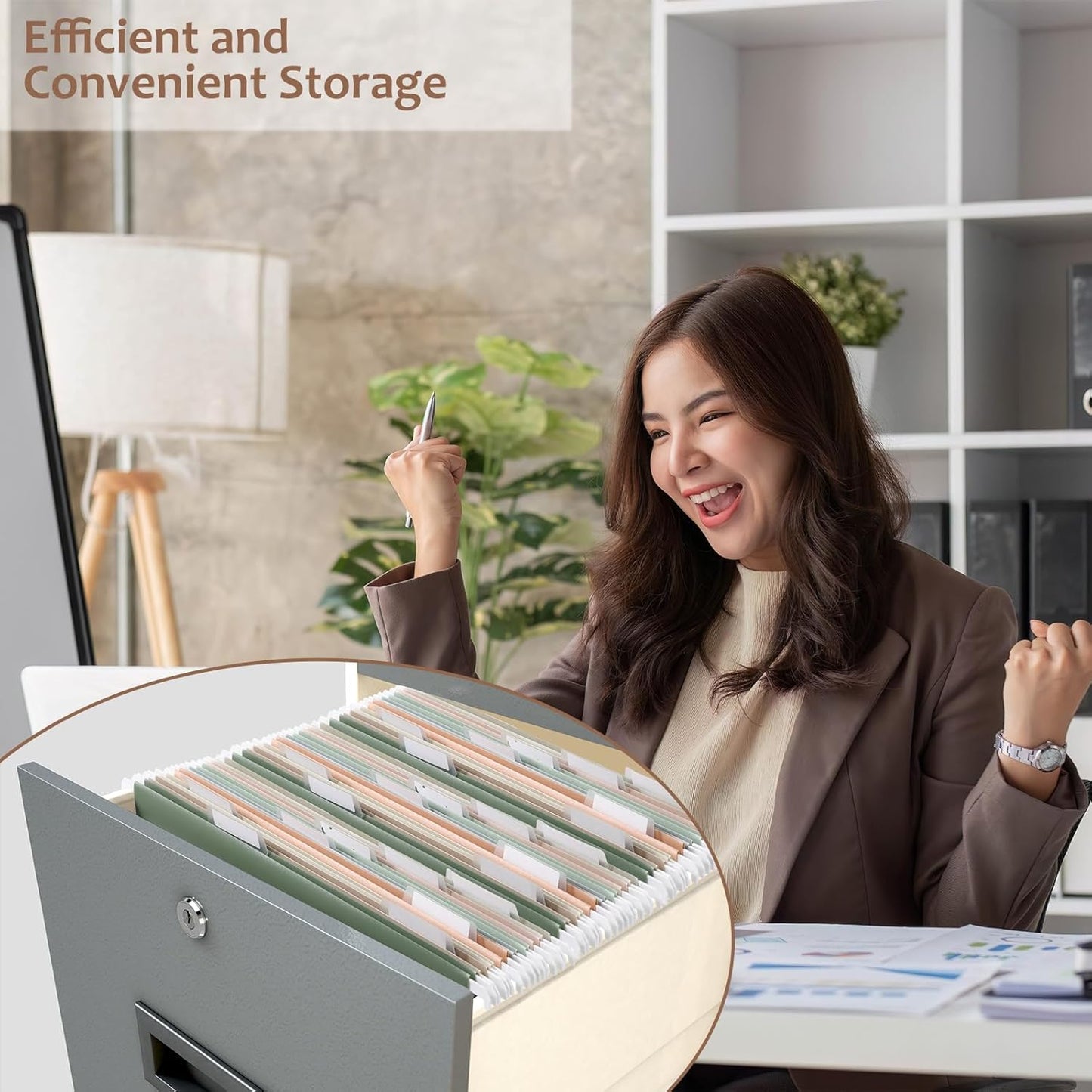 gisgfim 32pack Poly Plastic Letter Size Hanging File Folders Extra Capacity Hanging File Folder with Tabs Filing Cabinet Organizer 0.5inch Expansion for Law Office Files Document(Morandi)