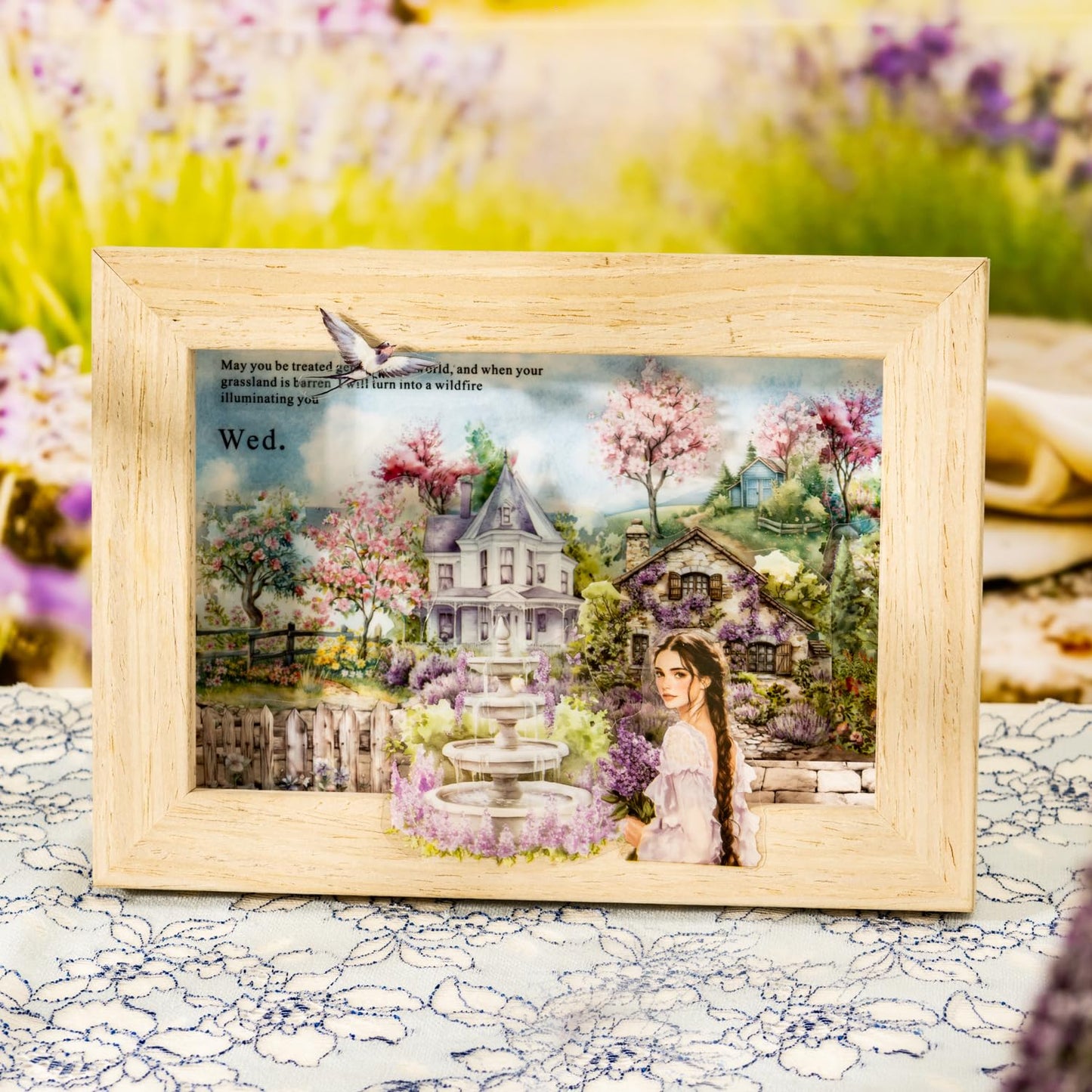 Alideco 6pcs Decorative Adhesive Tapes Vintage Romantic Provence Flower Girl PET Tape Great for Bullet Journal Supplies, Arts, Scrapbook, DIY Crafts, Planners (puluowangsideyanse)