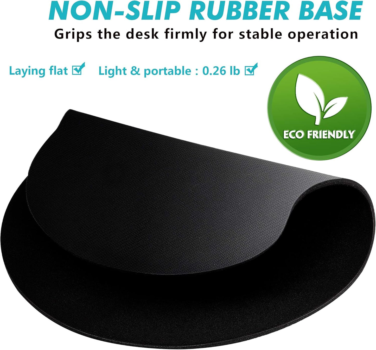 Ergonomic Mouse Pad 3 Pack with Wrist Rest Support, Round Gaming Mousepad with Smooth Surface & Non-Slip Rubber Base for Computer, Laptop, Office, Comfortable Memory Foam for Wrist Cushion