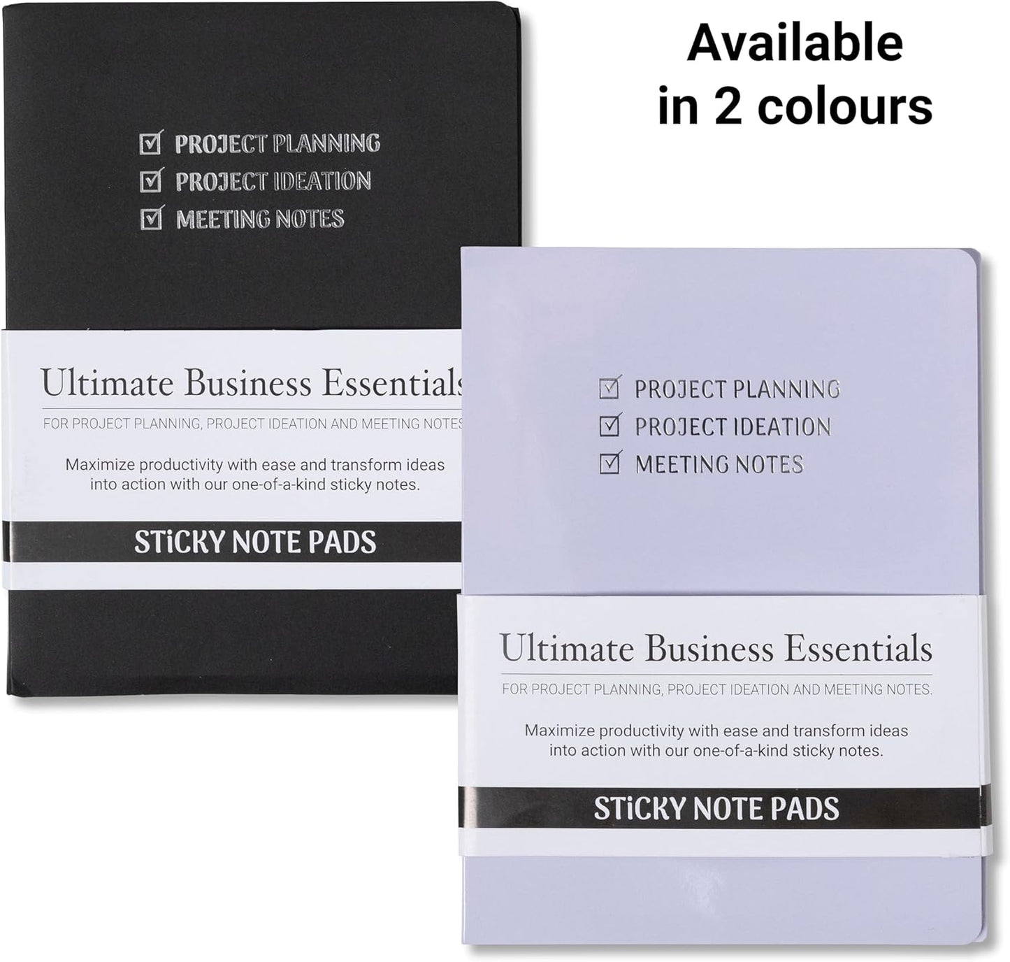 Meeting Notebook for Work & Project Planner Kit for Men and Women – 90 Large Sticky Notes for Work Organization, Project Management, Business Professionals & Work Planners