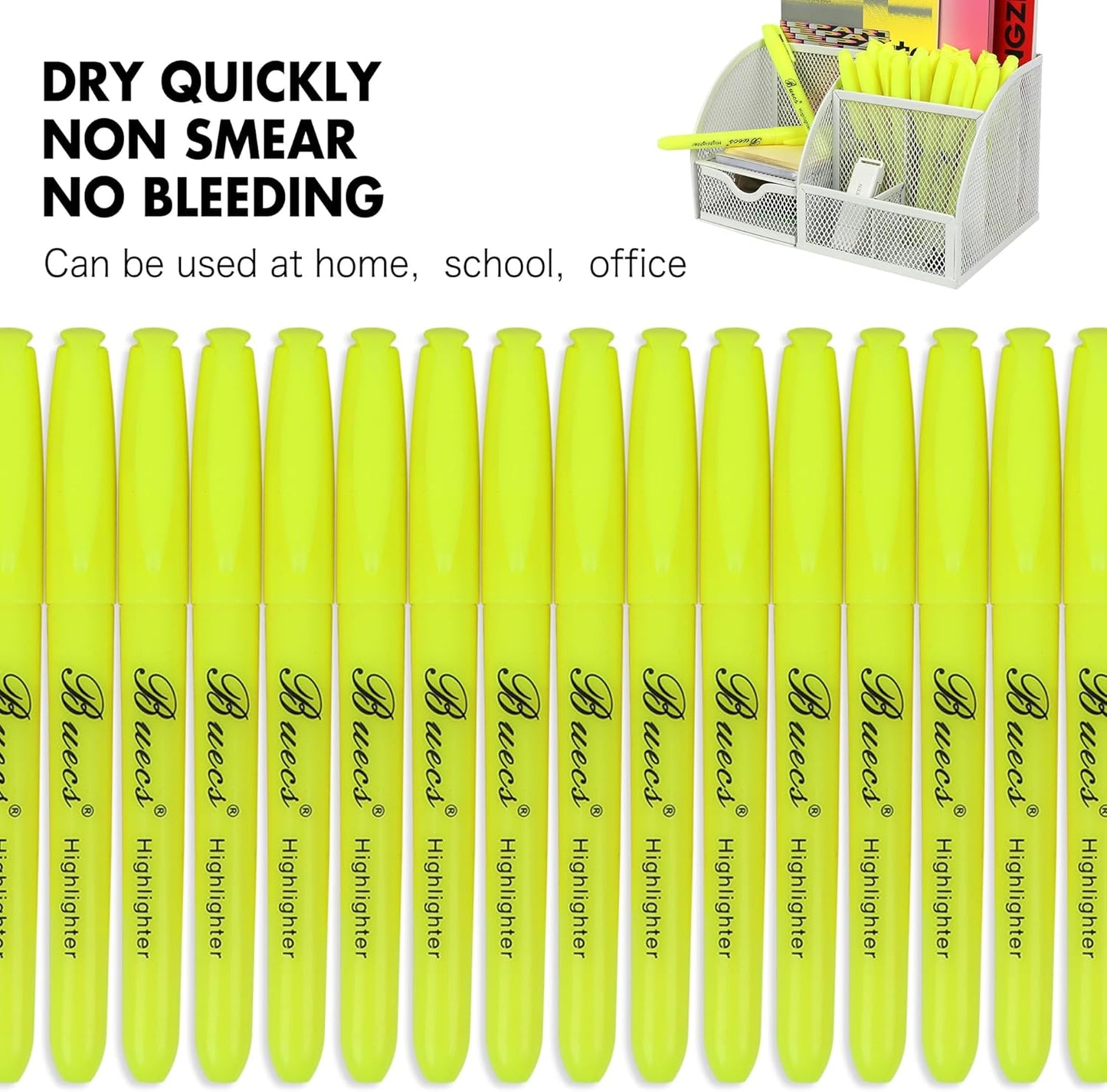 Highlighters Bulk Pack, 108 Count, Chisel Tip,Fluorescent Yellow, suitable for Adults Highlighting Planner Notes, Office School Supplies