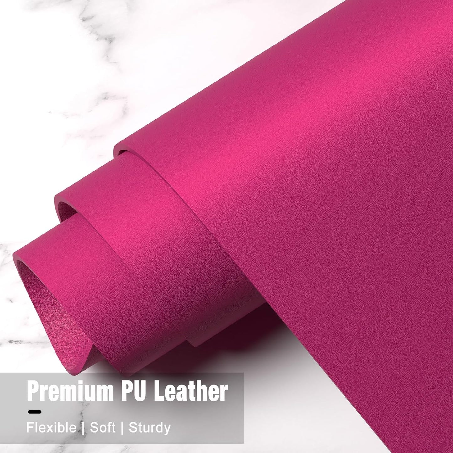 Hsurbtra Desk Pad, 30" x 14" PU Leather Desk Mat, XL Extended Mouse Pad, Waterproof Desktop Blotter Protector, Non-Slip Ultra Thin Large Laptop Keyboard Writing Mat for Office Home, Bright Rose