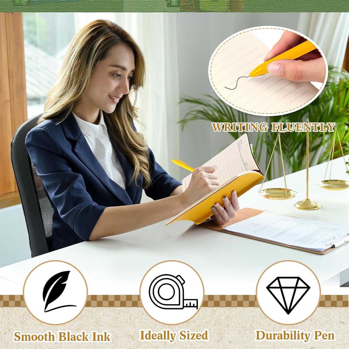 Jetec 30 Pack Notebooks Journals with 30 Pens, Bulk A5 Softcover Leather Notepad Journal with Pen for School Business Work Writing, 200 Pages(Mixed Color, Tree)