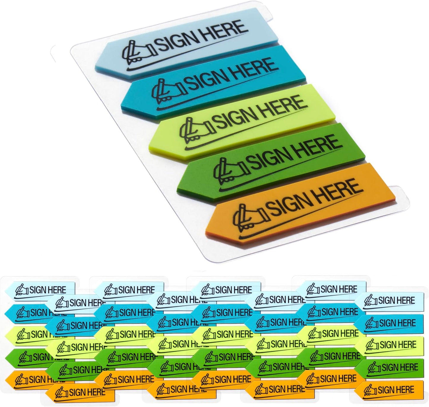 800 Sheets Sign Here Index Marker, Assorted Colors Sign Here Tabs Sign Post Here Index, Flags Vital Signs Sticky Notes for documents notebooks Contracts, Books,Files or Notary Supplies