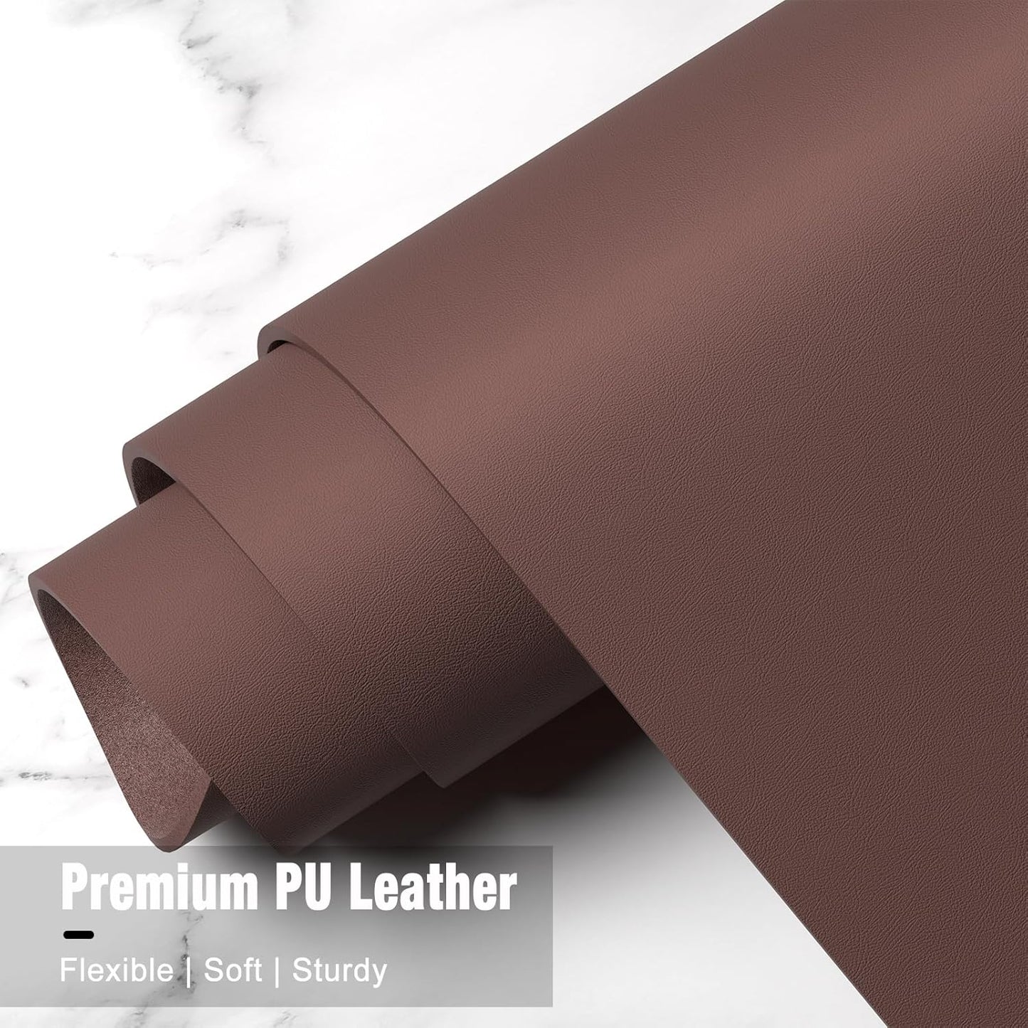 Hsurbtra Desk Pad, 23.6" x 13.8" PU Leather Desk Mat, M Extended Mouse Pad, Waterproof Desktop Blotter Protector, Non-Slip Ultra Thin Small Laptop Keyboard Writing Mat for Office Home, Dark Oak