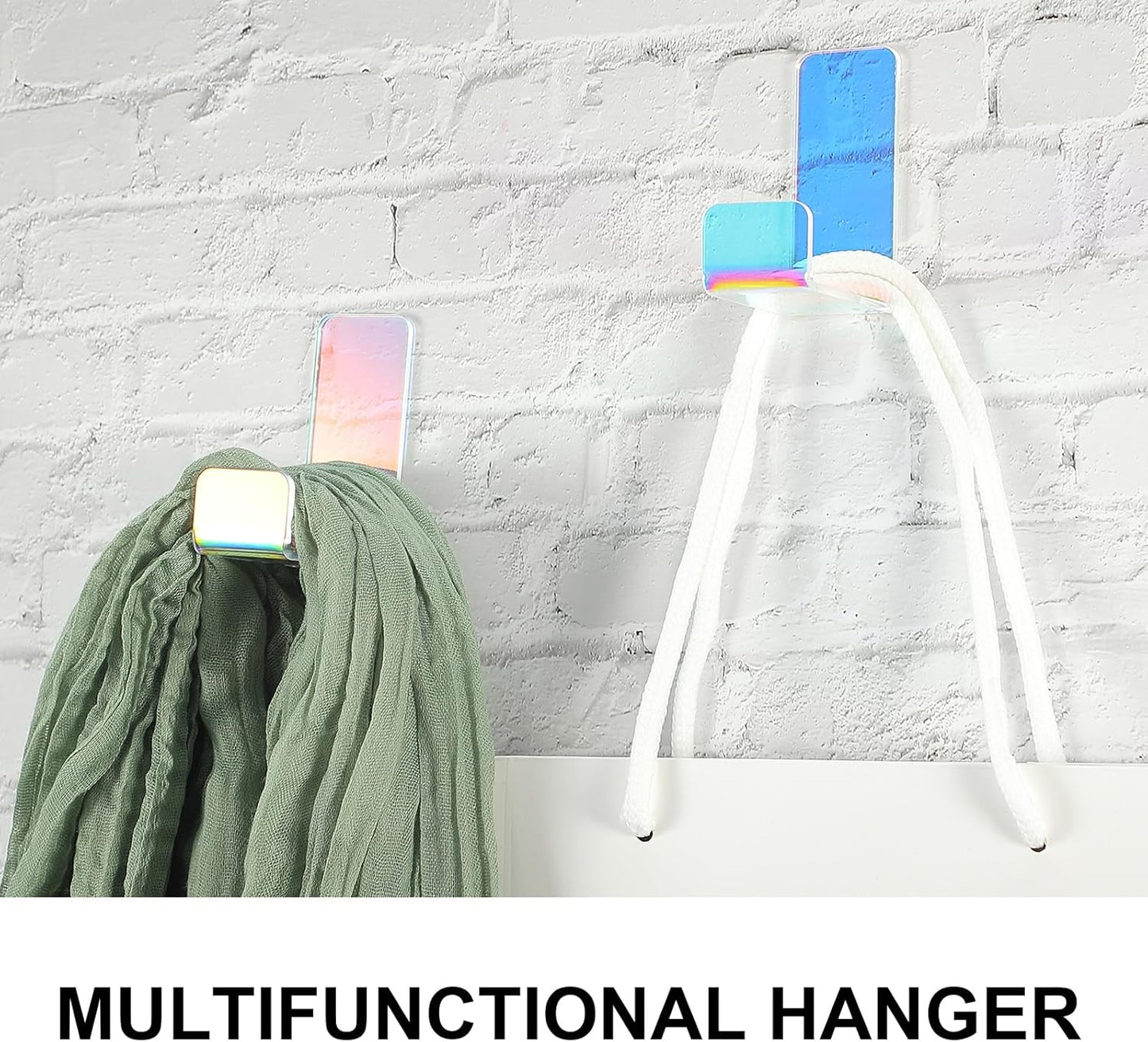 Weewooday 4 Pieces Headphone Hanger Holder Desk Adhesive Headphone Hook Wall Mount Headset Stand Acrylic Holder with Glues for General Purpose Game Earphone(Colorful)