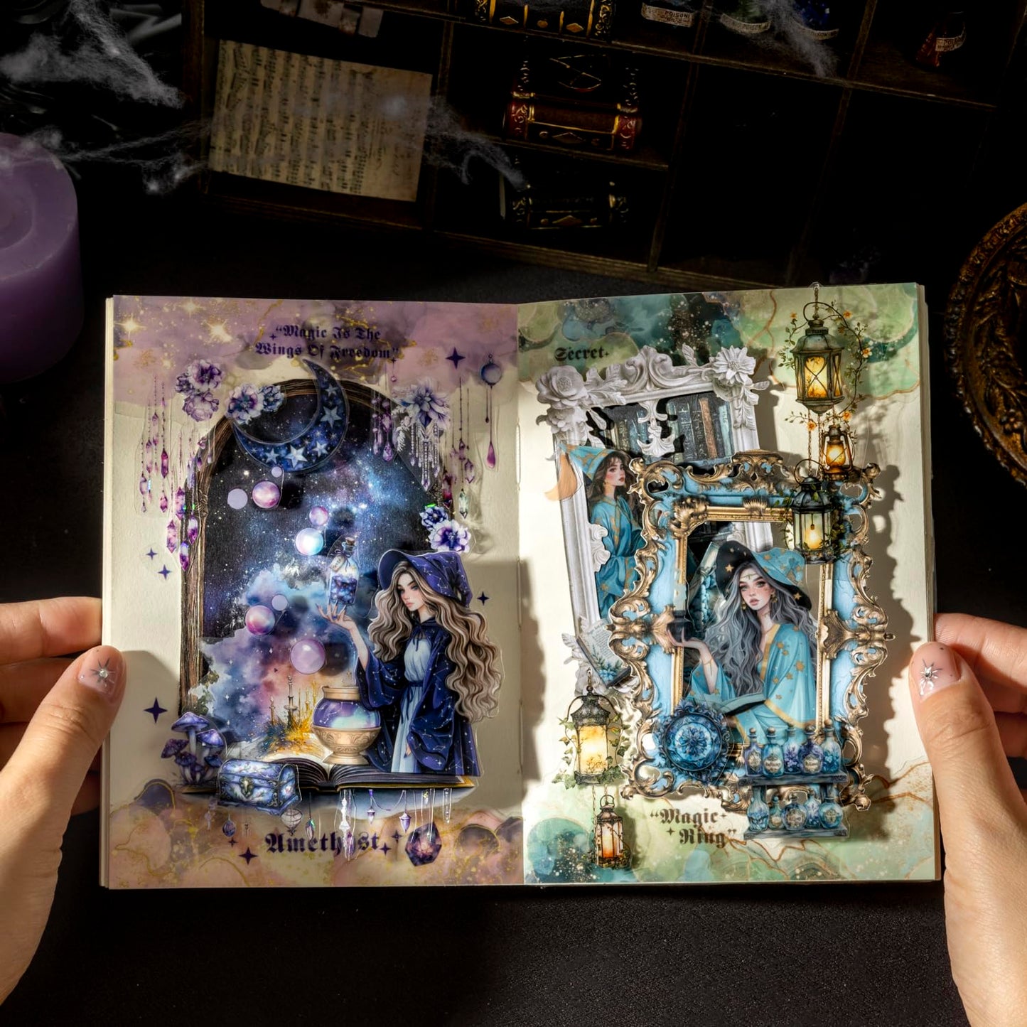 Alideco 6pcs Decorative Adhesive Tapes Vintage Magical Person PET Tape Great for Bullet Journal Supplies, Arts, Scrapbook, DIY Crafts, Planners (mofashiderichang)