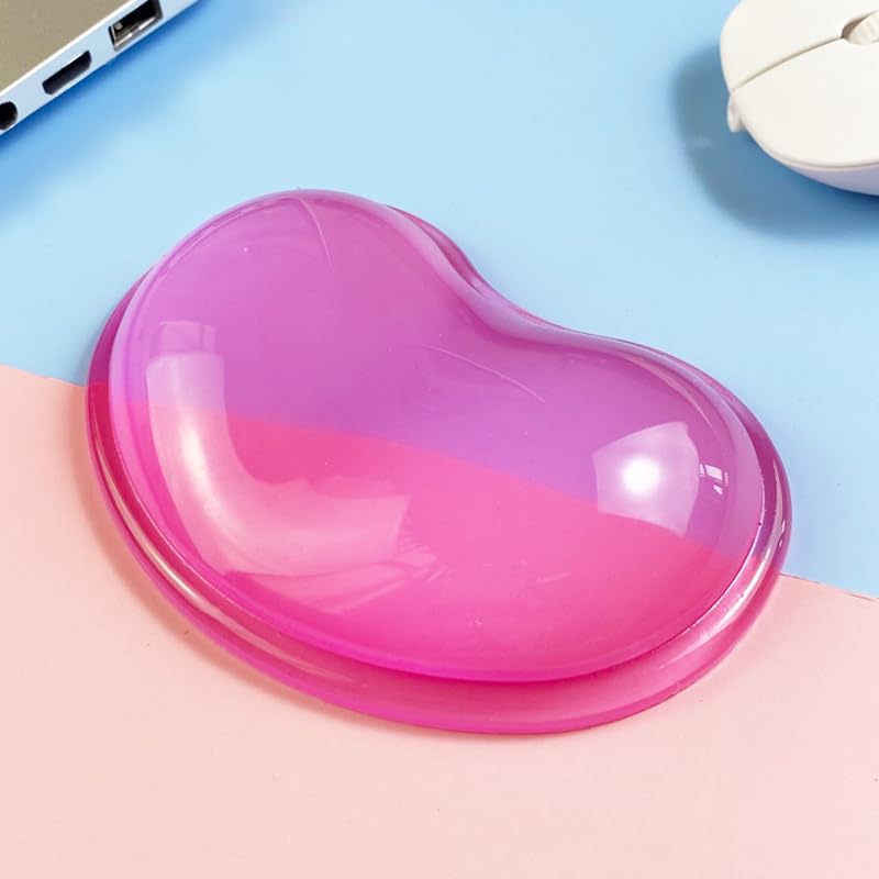 Ergonomic Gel Wrist Rest for Mouse, Computer Mouse Wrist Support for Arm Pain Relief, Heart-Shaped Cute Hand Wrist Cushion for Home and Office Working Gaming Anti-Fatigu