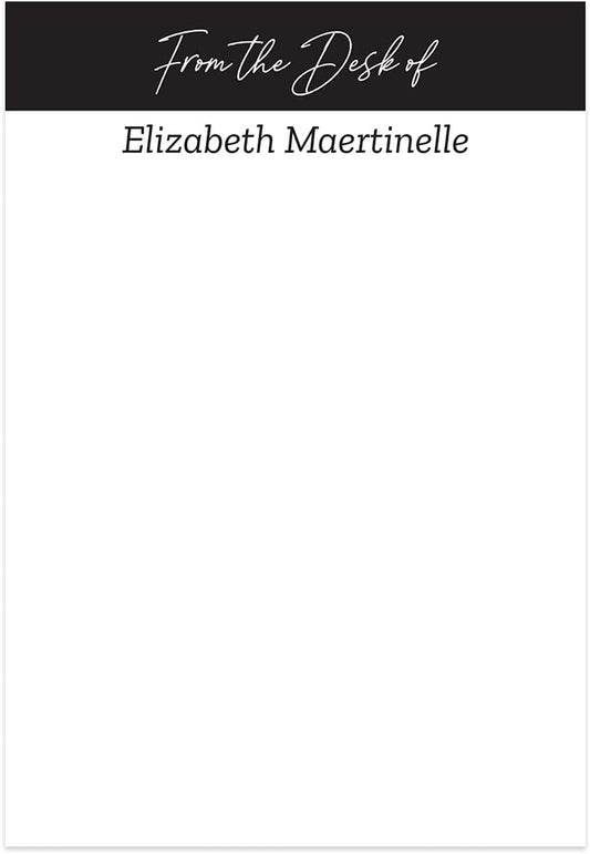 from The Desk of Personalized 4" x 6" Sticky Note Pads/Modern Set of 3 Custom Pads / 50 Sticky Sheets Per Pad/Customized Note Pads Made in The USA