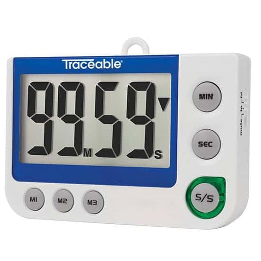 Digi-Sense Traceable Flashing LED Big-Digit Timer with Calibration; Single-Channel