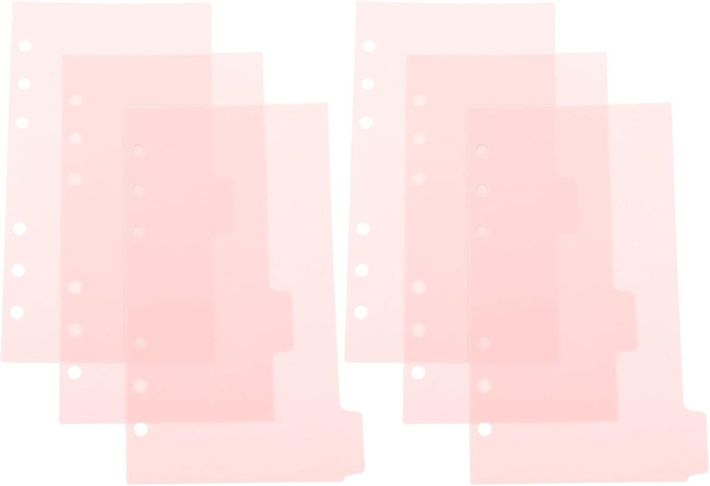 Plastic Binder Dividers with Tabs 6pcs A6 Loose Leaf Index Inserts Pastel Purple Planner Dividers for Notebooks and Organizers for Office and School Use