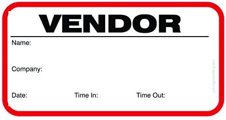 The Spoiled Office Visitor Sign in Book with 500 3"x2" Peel Off Carbonless Visitor Badges, Made in USA – Spiral Log Book for Hospital, Schools, Manufacturing Plants, and Political Offices — Red Vendor