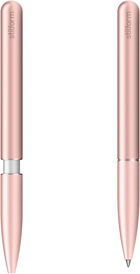 Ballpoint Pen - Precision Milled Aluminum with Magnetic Closure Mechanism and Superior Schmidt Refill - Award Winning Design (Rose Moon)