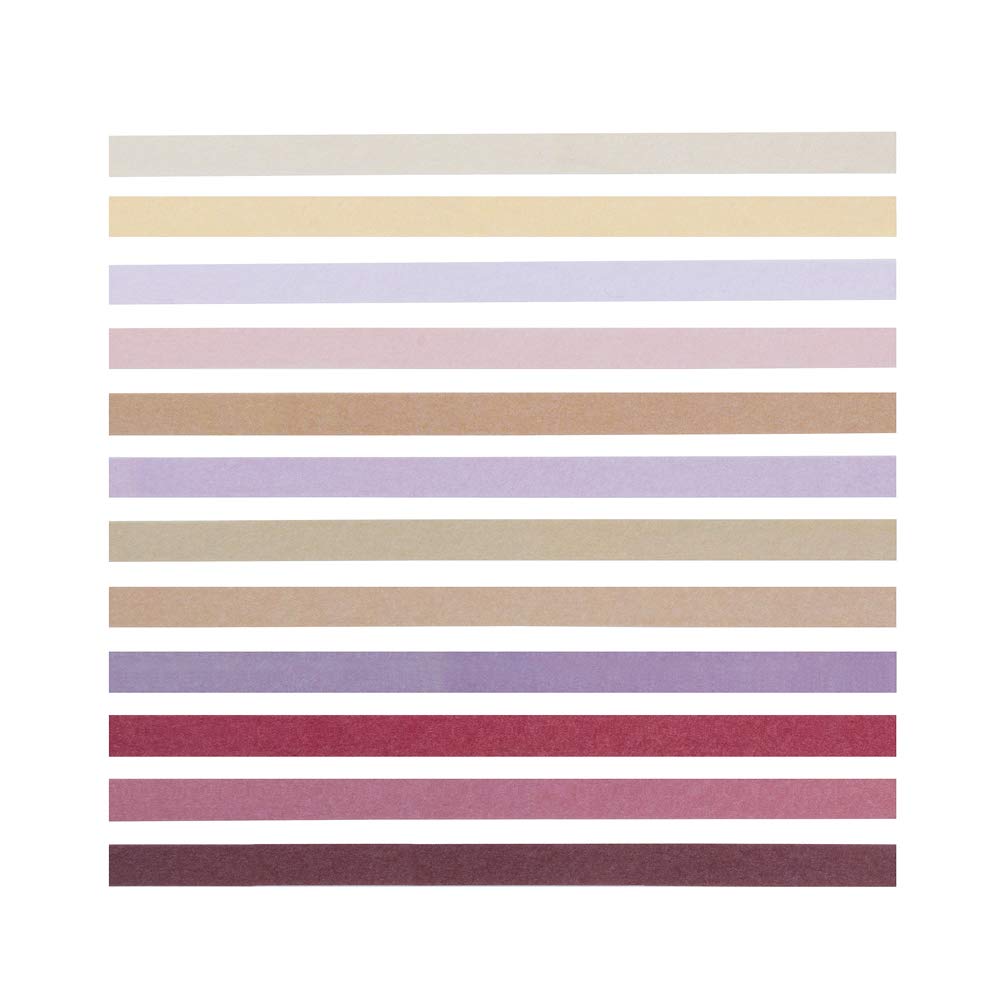 YUBBAEX 12 Rolls Washi Tape Set Natural Color Decorative Tapes for Arts, DIY Crafts, Journals, Planners, Scrapbook, Wrapping Wide -Salty Morandi- (Morandi, 8mm x 12Rolls)