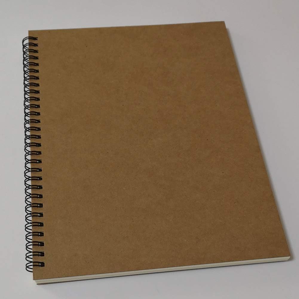 YUREE Spiral Notebook Lined, B5 Soft Cover Spiral Journal, 5 Notebooks Per Pack, 60 Sheets (120 Pages), 10.2" x 7.2", Brown