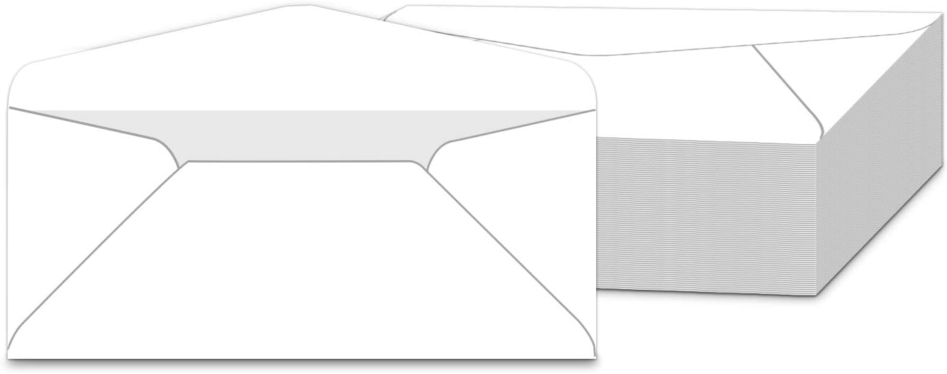 #10 White Color Envelopes | Colored Standard Business Size Mailers | Value Pack of 500 Per Pack | 4 1/8 x 9 1/2 Inches (White)