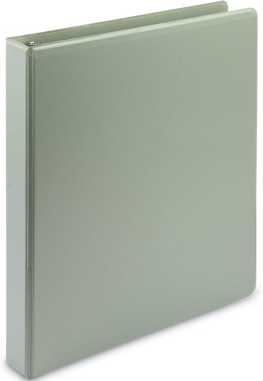 Samsill Plant Based Durable D-Ring Binders – 0.5 Inch 3 Ring Binder with 125 Sheet Capacity, Made in The USA Eco Friendly School and Office Supplies (Single, Sage)