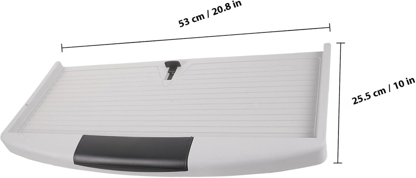 Ergonomic Keyboard Tray Under Desk Sliding Shelf with ABS Material White Set, Adjustable Computer Keyboard Stand with Sliding Rails for Office Desk Workspace